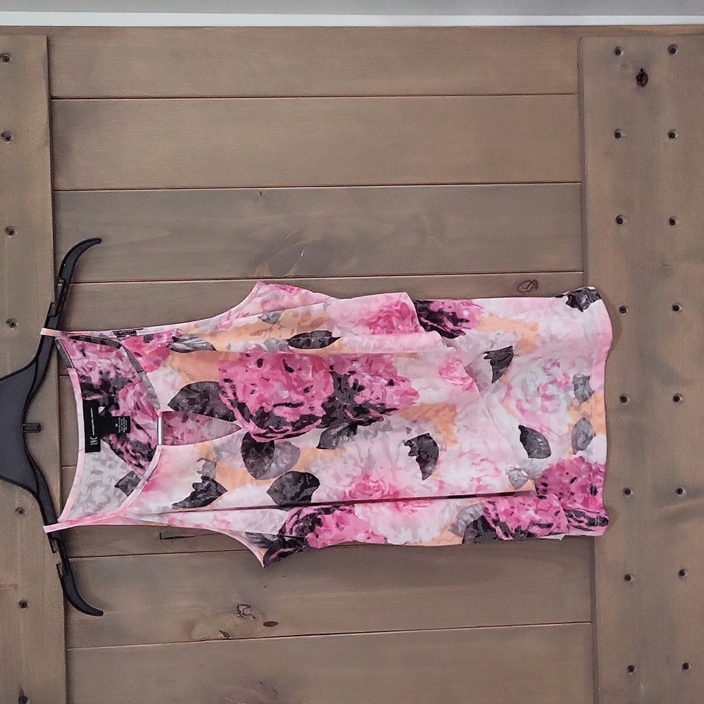 INC floral sleeveless top